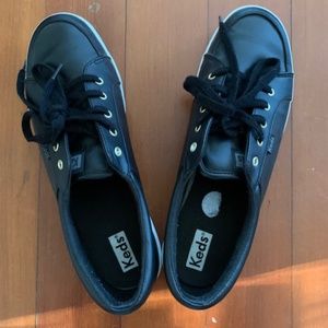 Keds Black Leather Sz 8.5